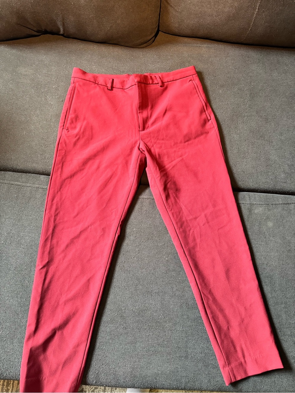 Zara Men's Burgundy Red Slim Dress pants